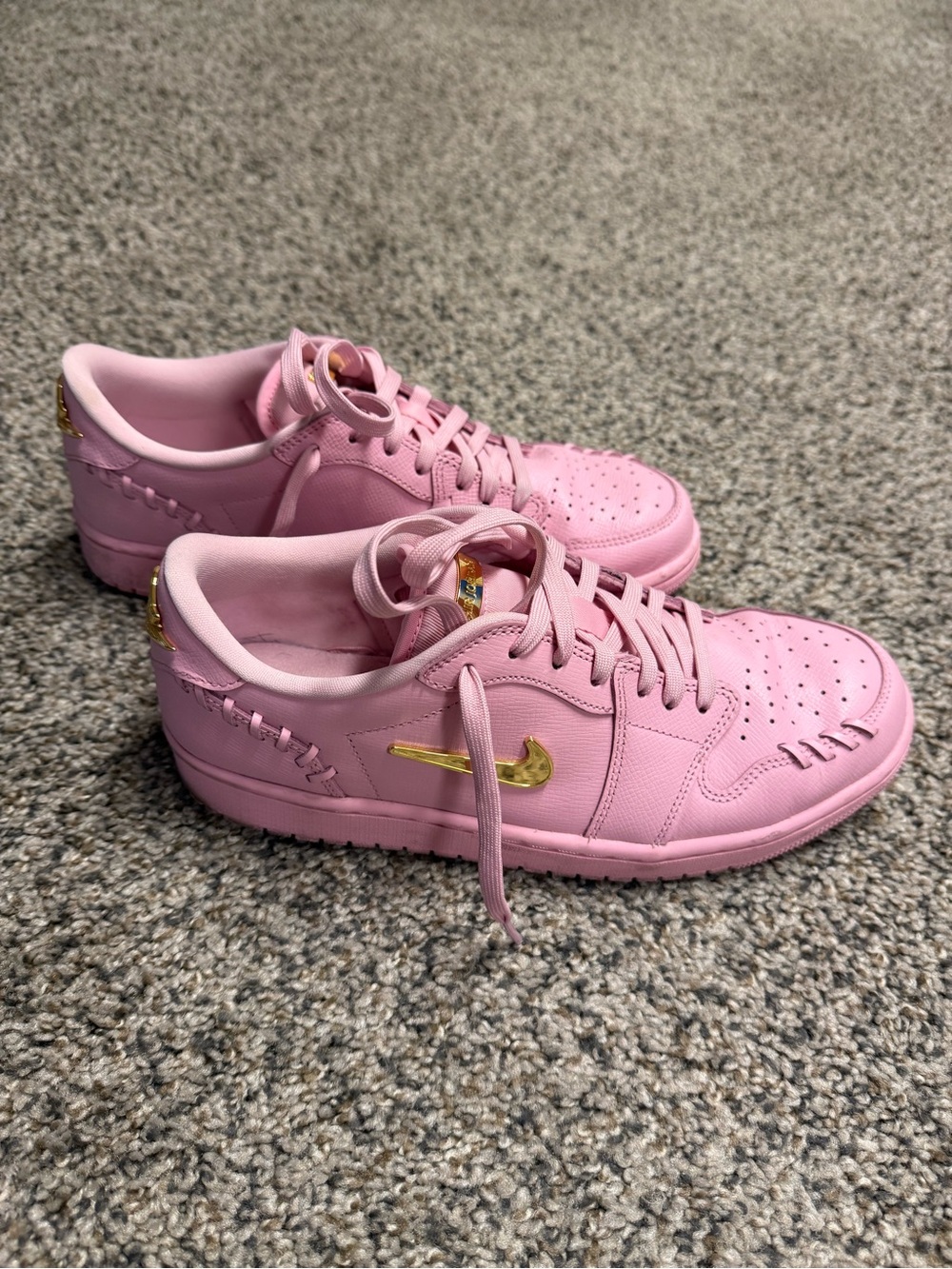 Nike Air Jordans Women’s Low Top Pink Sneakers